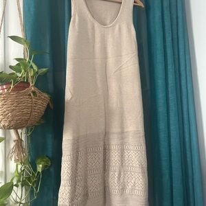 Hatch Cream Midi Dress